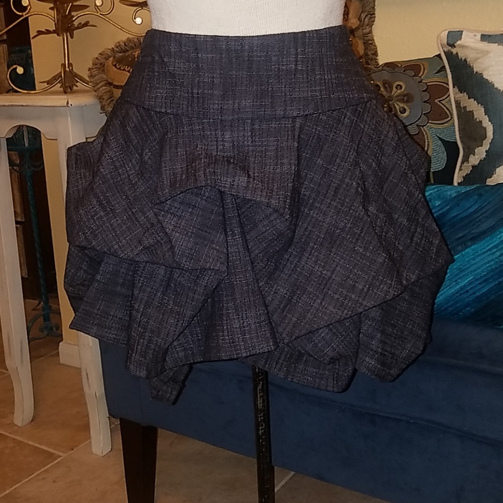 Denim Peplum Skirt